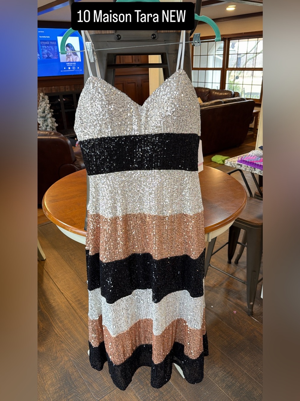 NWT Maison Tara sequin formal dress